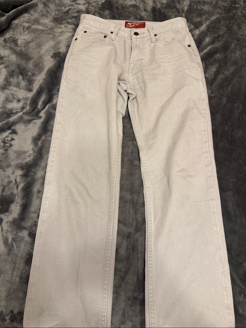 Classic Straight-Leg Pants in Light Gray